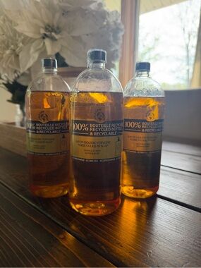L'Occitane Verbena Liquid Soap Refill hands and body Verbena scent Lot of 3